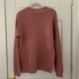 Missguided Pink Mock Neck Knit Sweater